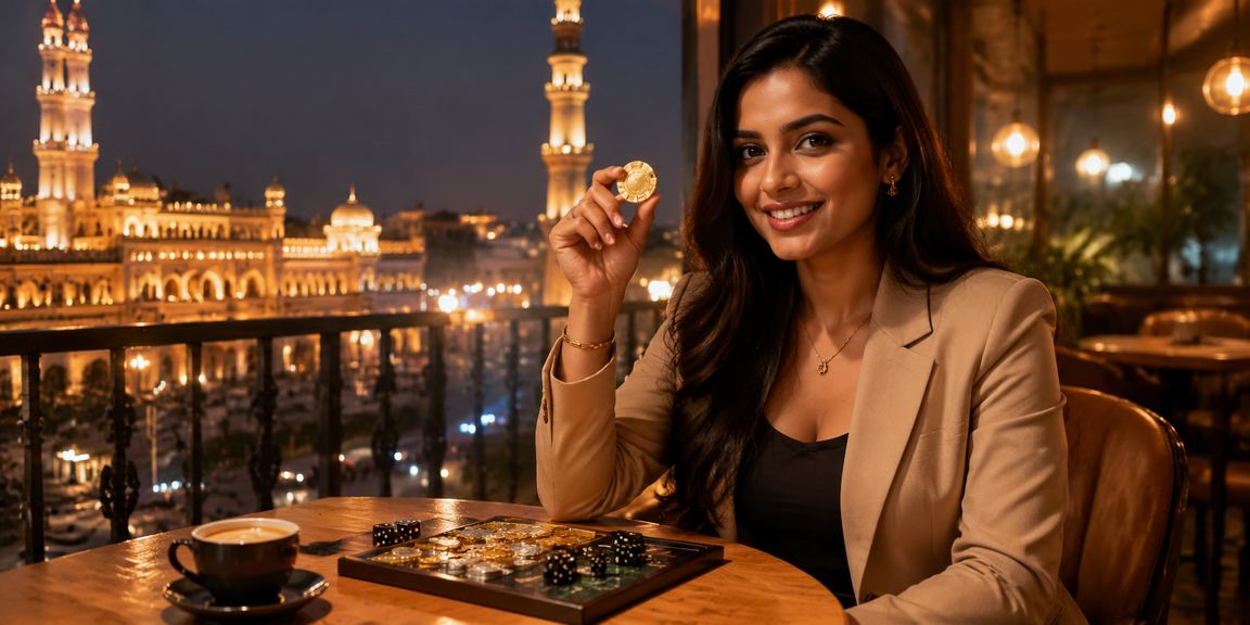 Teen Patti cards and dice with Indian traditional background in Lucknow